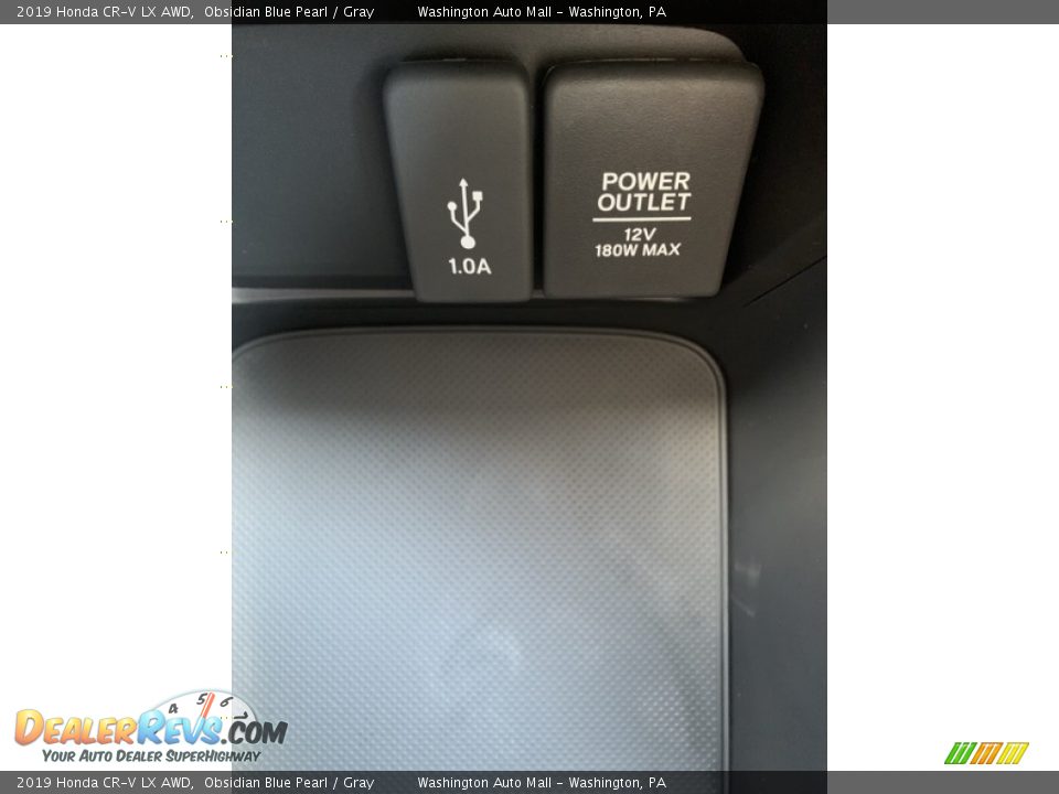2019 Honda CR-V LX AWD Obsidian Blue Pearl / Gray Photo #35