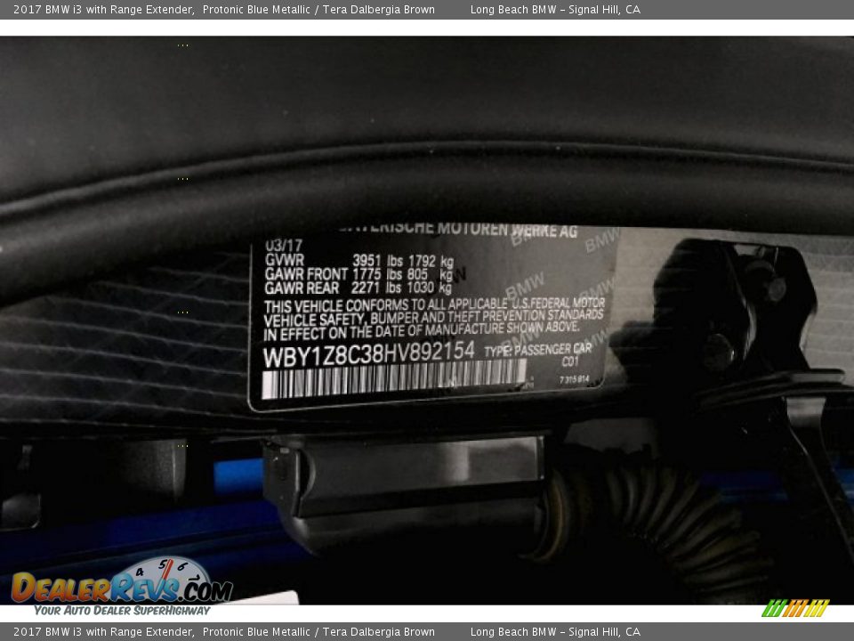 2017 BMW i3 with Range Extender Protonic Blue Metallic / Tera Dalbergia Brown Photo #19