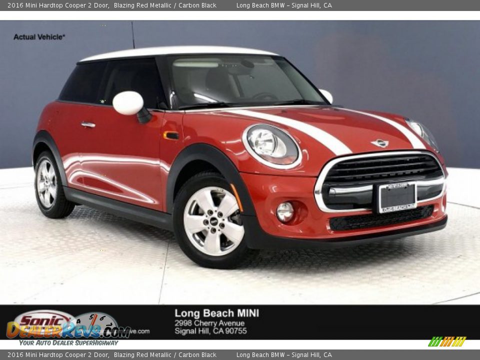 2016 Mini Hardtop Cooper 2 Door Blazing Red Metallic / Carbon Black Photo #1