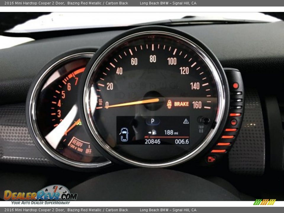 2016 Mini Hardtop Cooper 2 Door Blazing Red Metallic / Carbon Black Photo #16