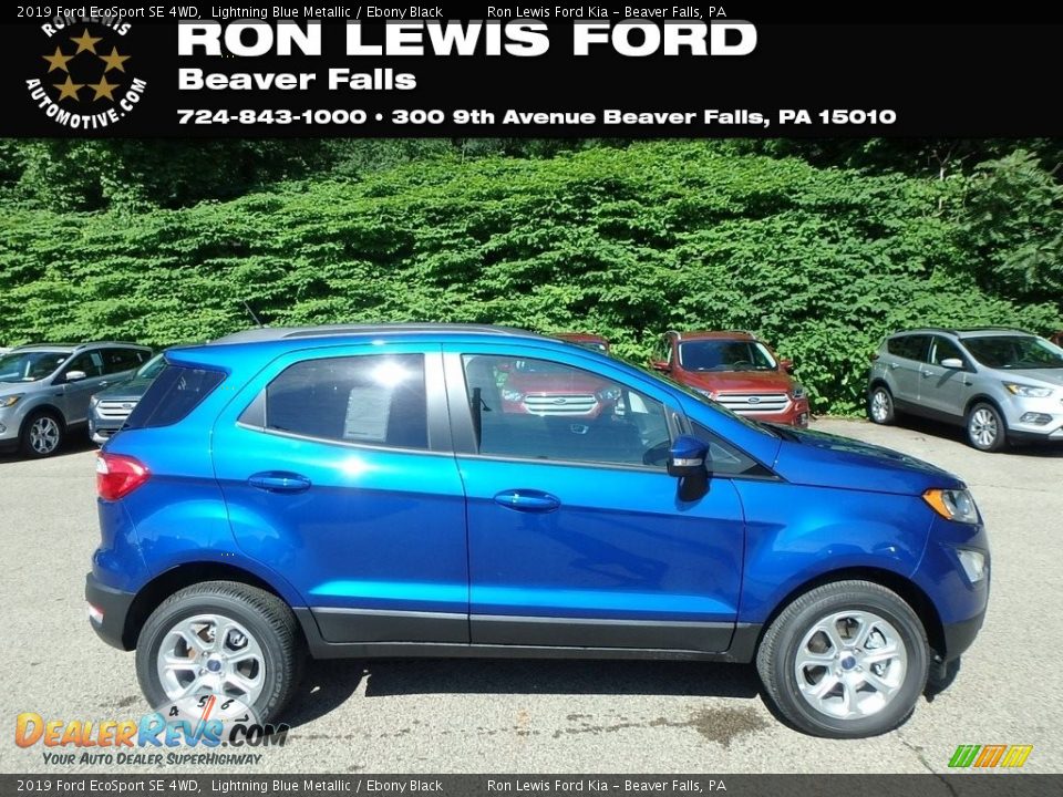 2019 Ford EcoSport SE 4WD Lightning Blue Metallic / Ebony Black Photo #1