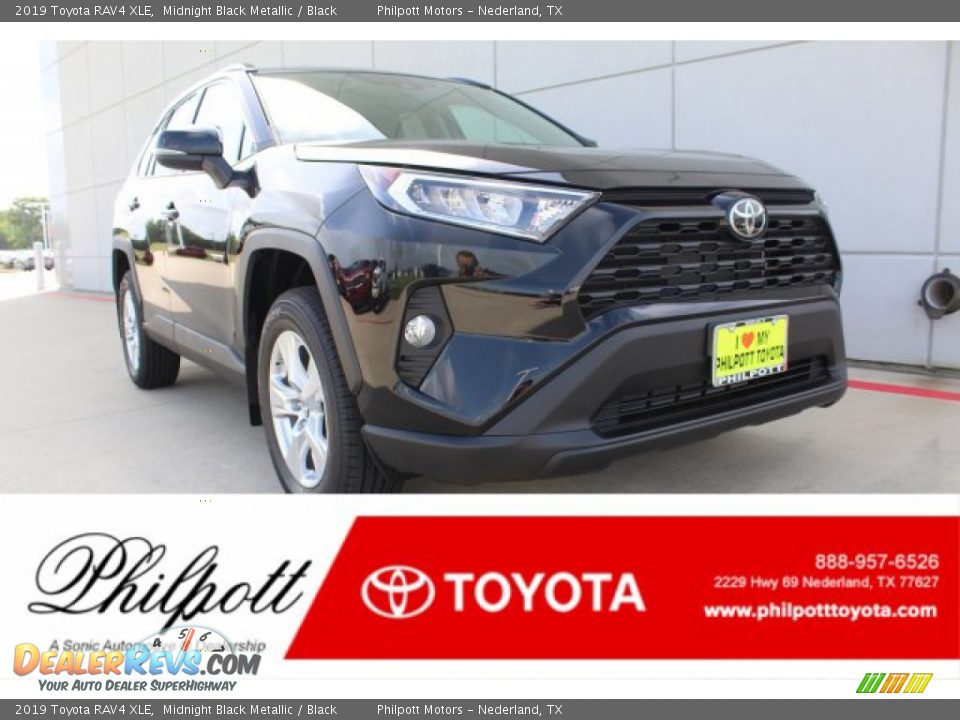 2019 Toyota RAV4 XLE Midnight Black Metallic / Black Photo #1