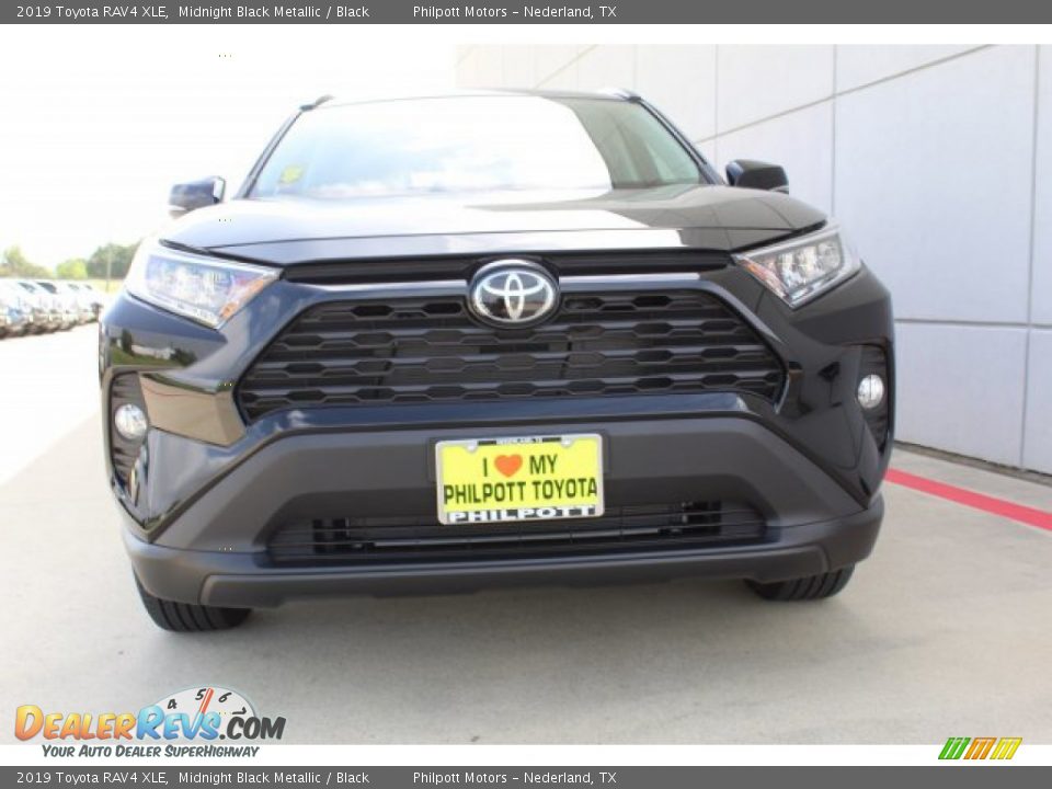 2019 Toyota RAV4 XLE Midnight Black Metallic / Black Photo #3