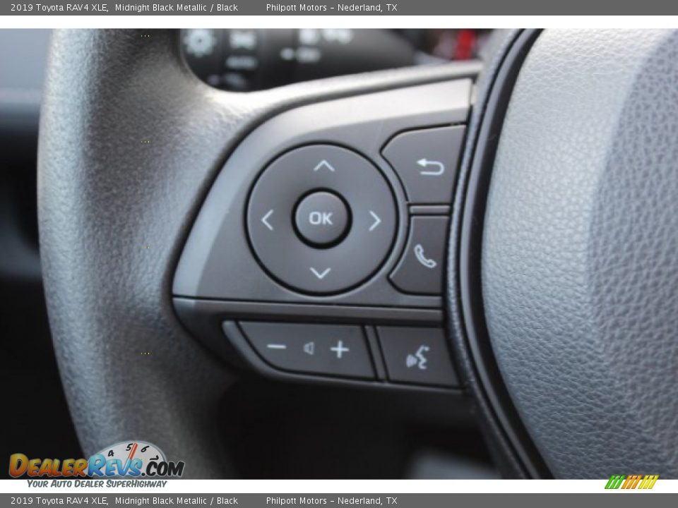 2019 Toyota RAV4 XLE Midnight Black Metallic / Black Photo #12