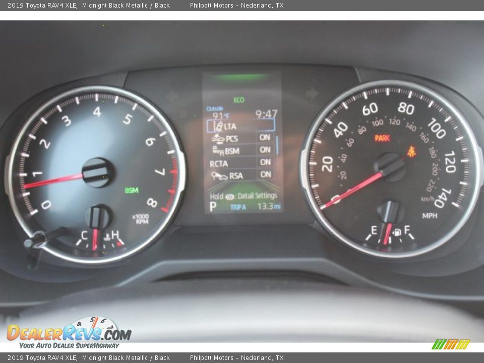 2019 Toyota RAV4 XLE Midnight Black Metallic / Black Photo #14