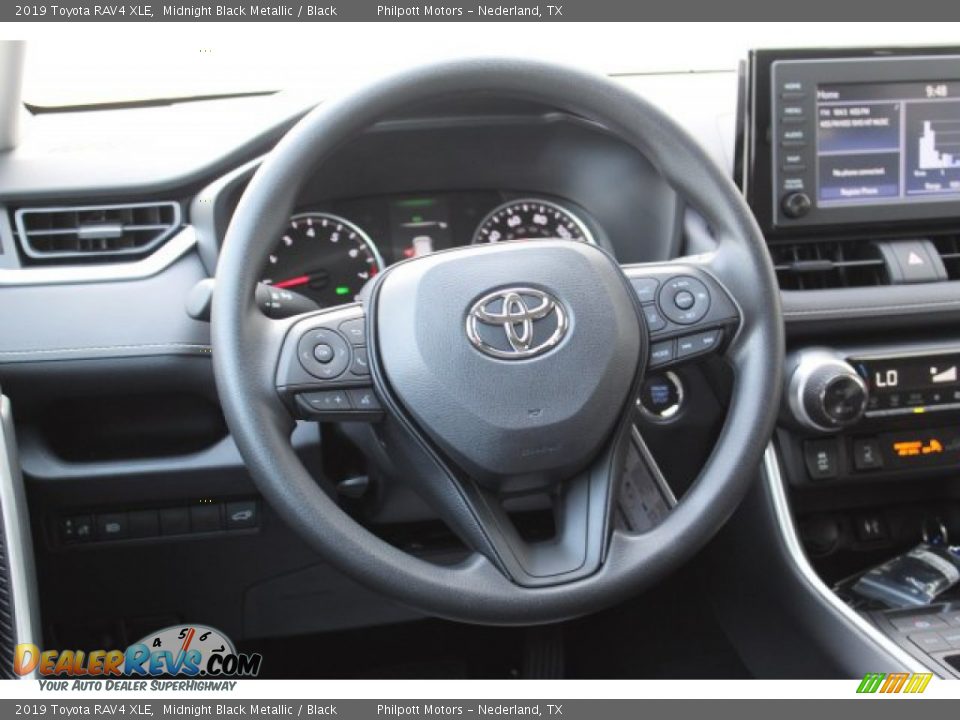 2019 Toyota RAV4 XLE Midnight Black Metallic / Black Photo #22