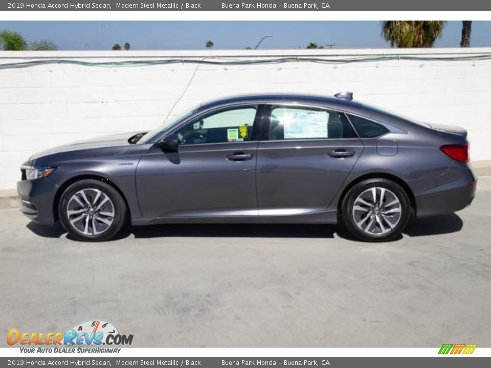 2019 Honda Accord Hybrid Sedan Modern Steel Metallic / Black Photo #9