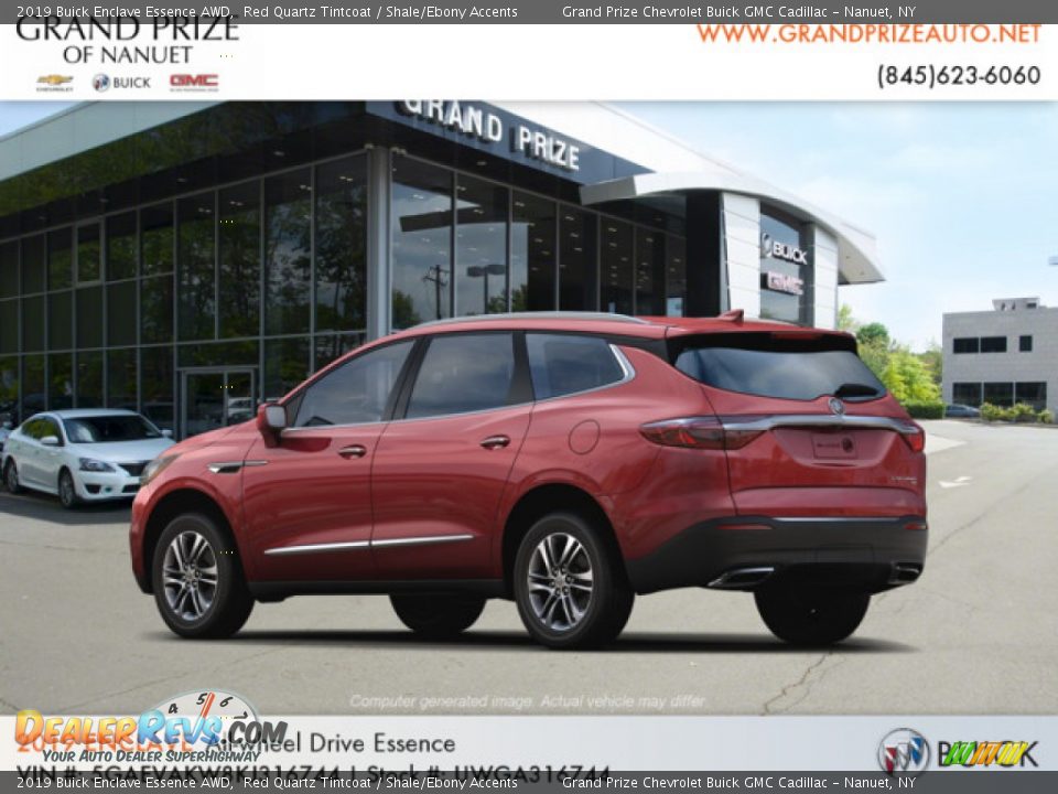 2019 Buick Enclave Essence AWD Red Quartz Tintcoat / Shale/Ebony Accents Photo #3