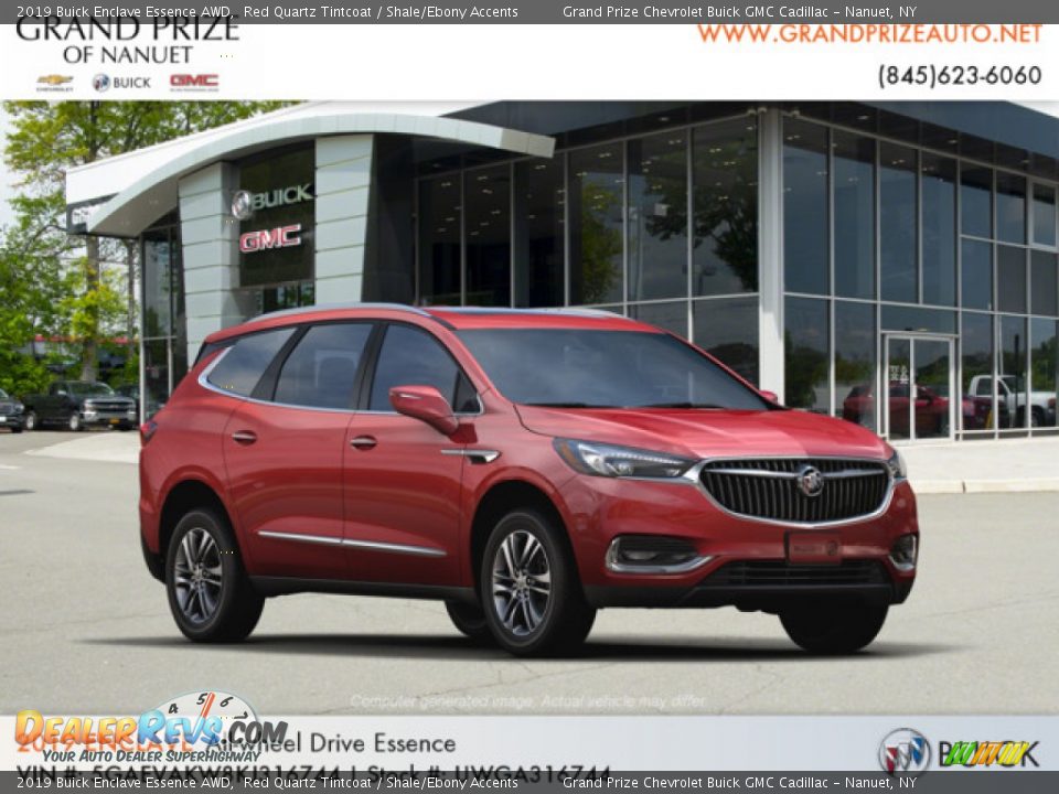 2019 Buick Enclave Essence AWD Red Quartz Tintcoat / Shale/Ebony Accents Photo #4