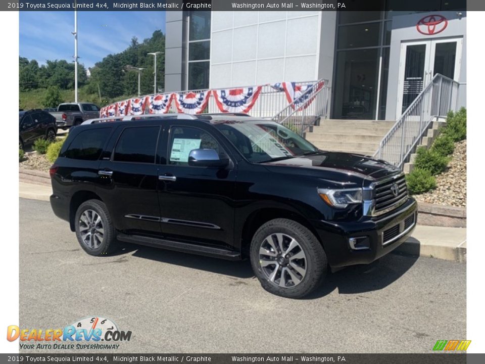 2019 Toyota Sequoia Limited 4x4 Midnight Black Metallic / Graphite Photo #1