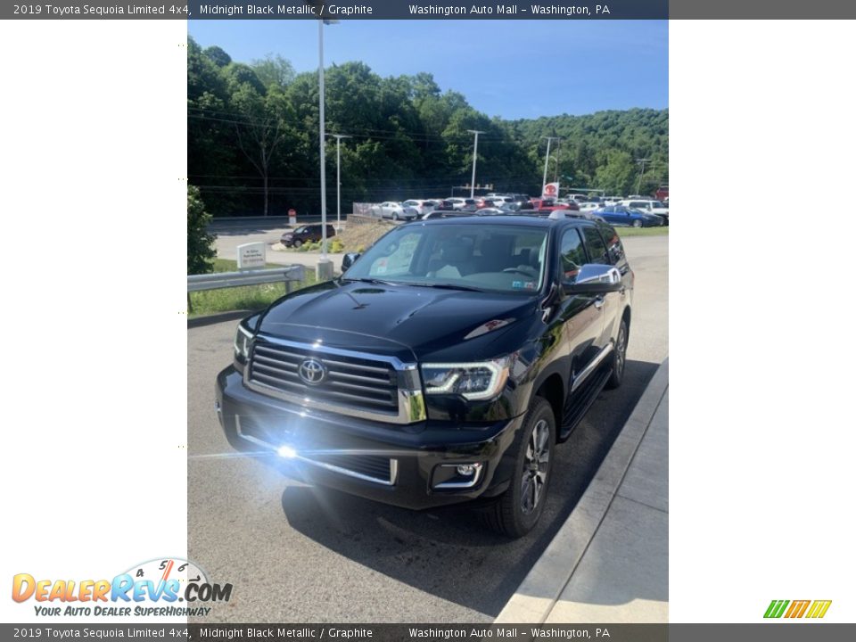 2019 Toyota Sequoia Limited 4x4 Midnight Black Metallic / Graphite Photo #4