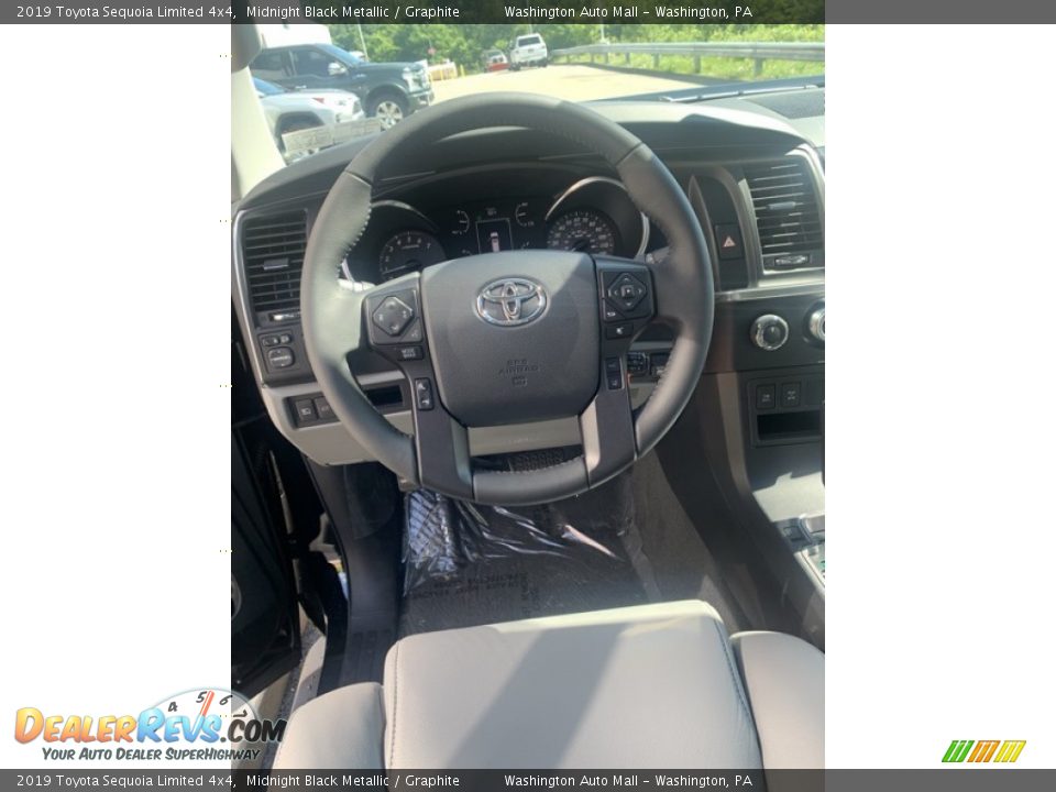 2019 Toyota Sequoia Limited 4x4 Midnight Black Metallic / Graphite Photo #11