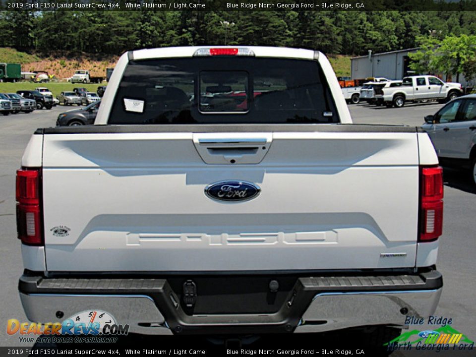 2019 Ford F150 Lariat SuperCrew 4x4 White Platinum / Light Camel Photo #4