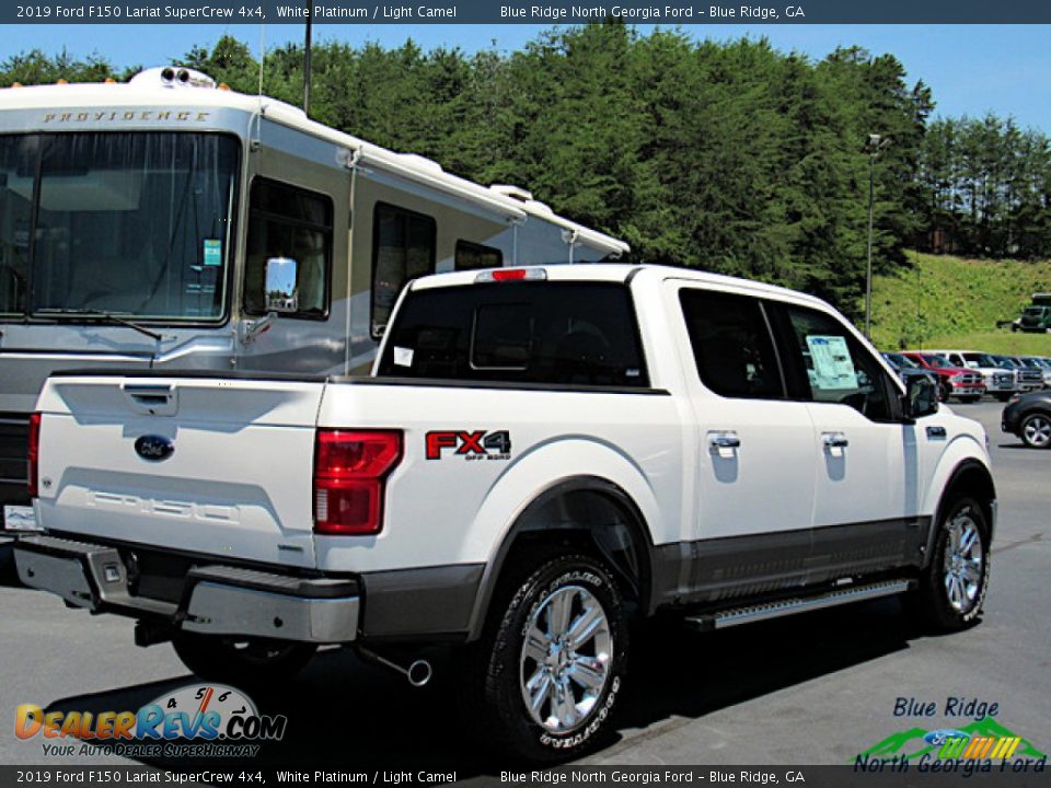 2019 Ford F150 Lariat SuperCrew 4x4 White Platinum / Light Camel Photo #5