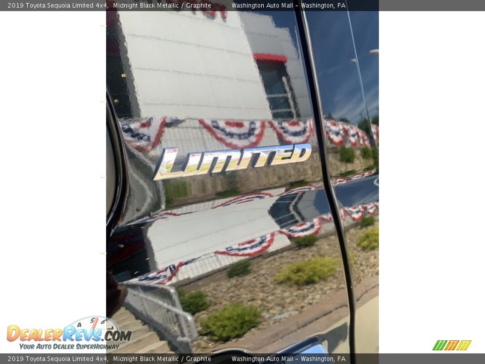 2019 Toyota Sequoia Limited 4x4 Midnight Black Metallic / Graphite Photo #15