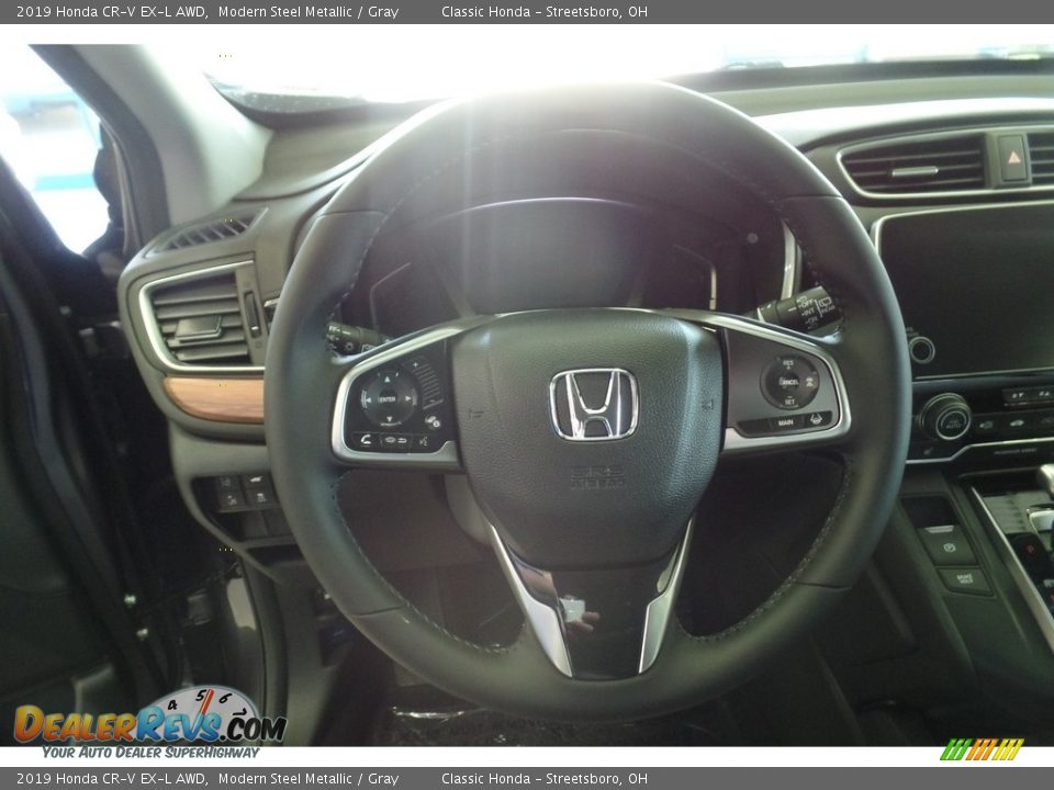 2019 Honda CR-V EX-L AWD Modern Steel Metallic / Gray Photo #10