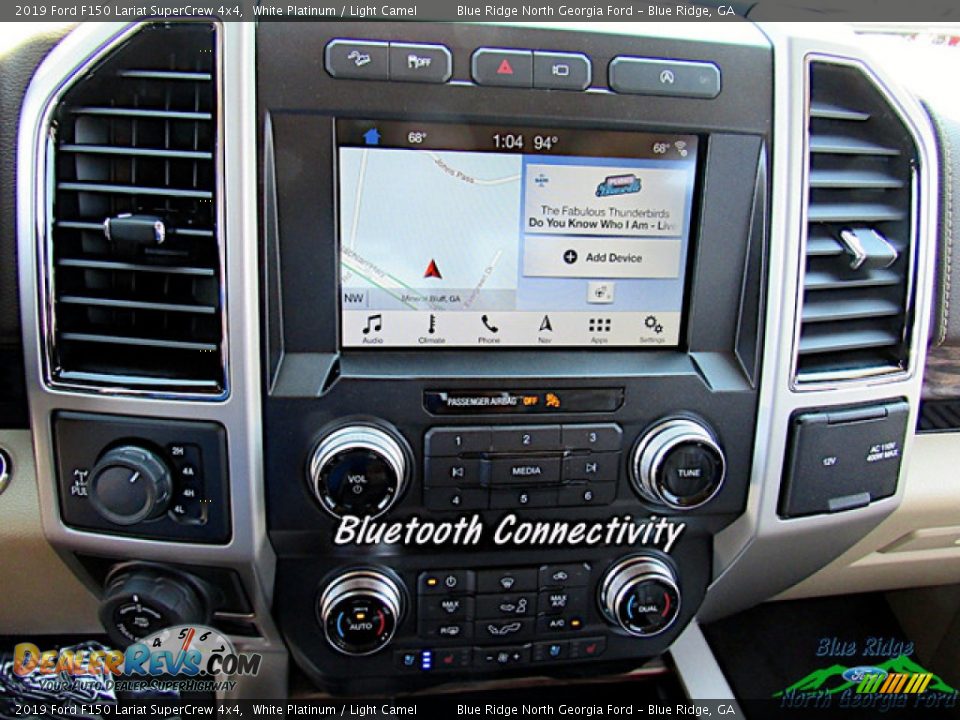 2019 Ford F150 Lariat SuperCrew 4x4 White Platinum / Light Camel Photo #18