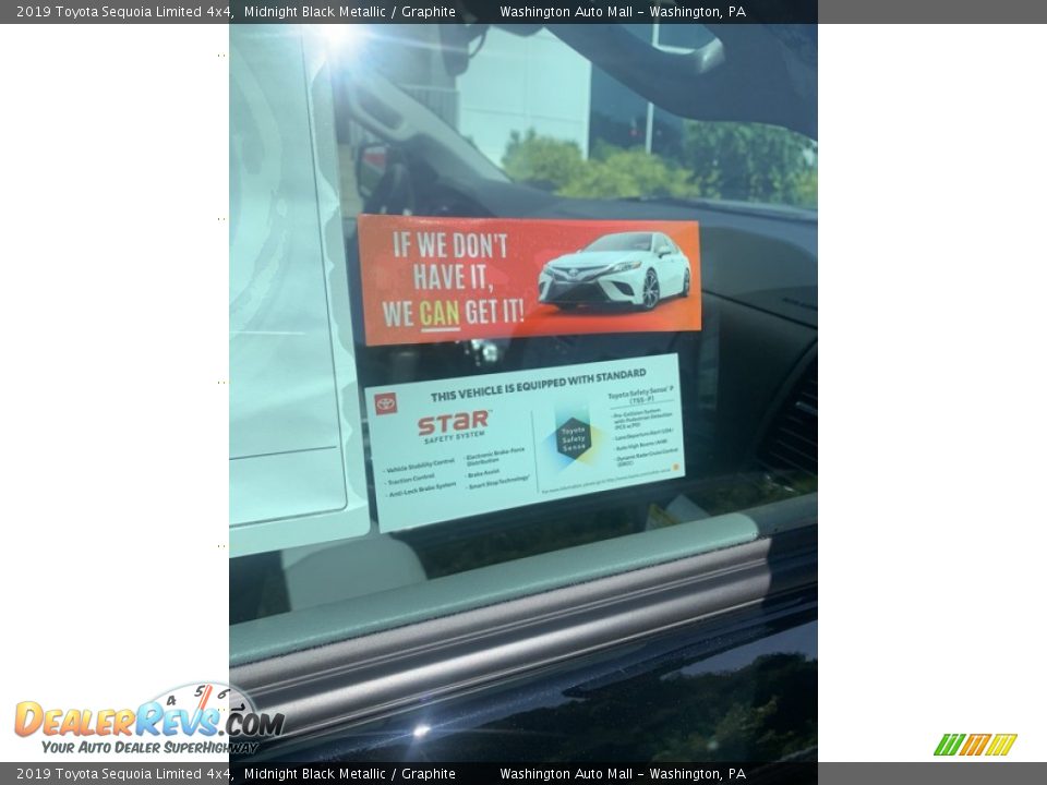 2019 Toyota Sequoia Limited 4x4 Midnight Black Metallic / Graphite Photo #32