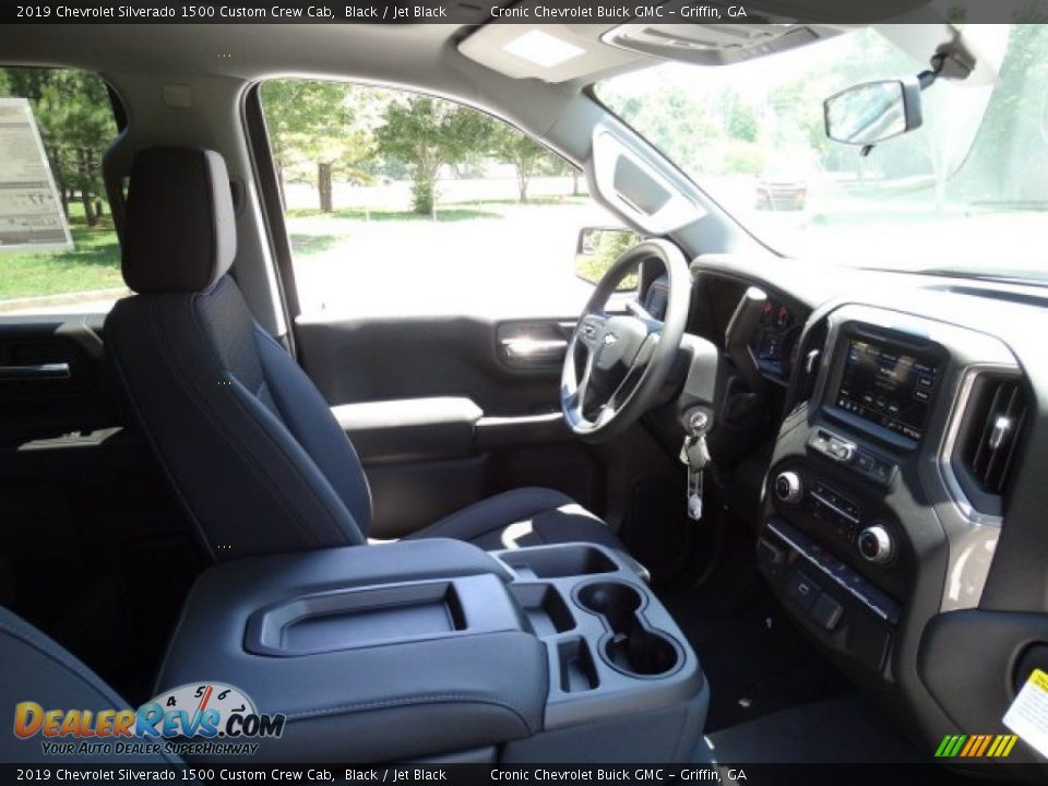 2019 Chevrolet Silverado 1500 Custom Crew Cab Black / Jet Black Photo #28