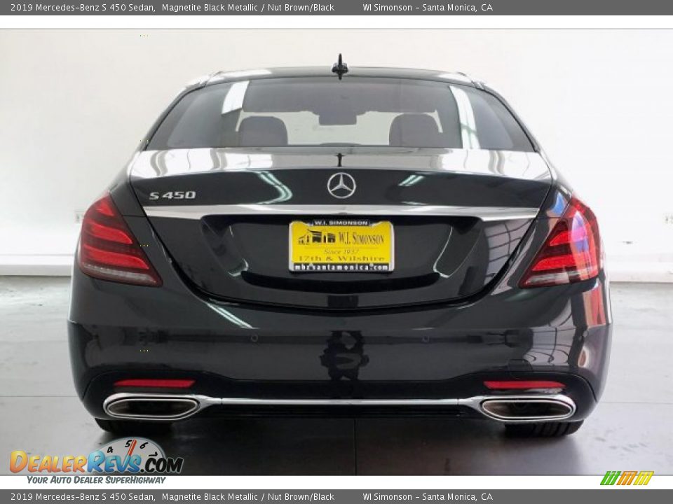 2019 Mercedes-Benz S 450 Sedan Magnetite Black Metallic / Nut Brown/Black Photo #3