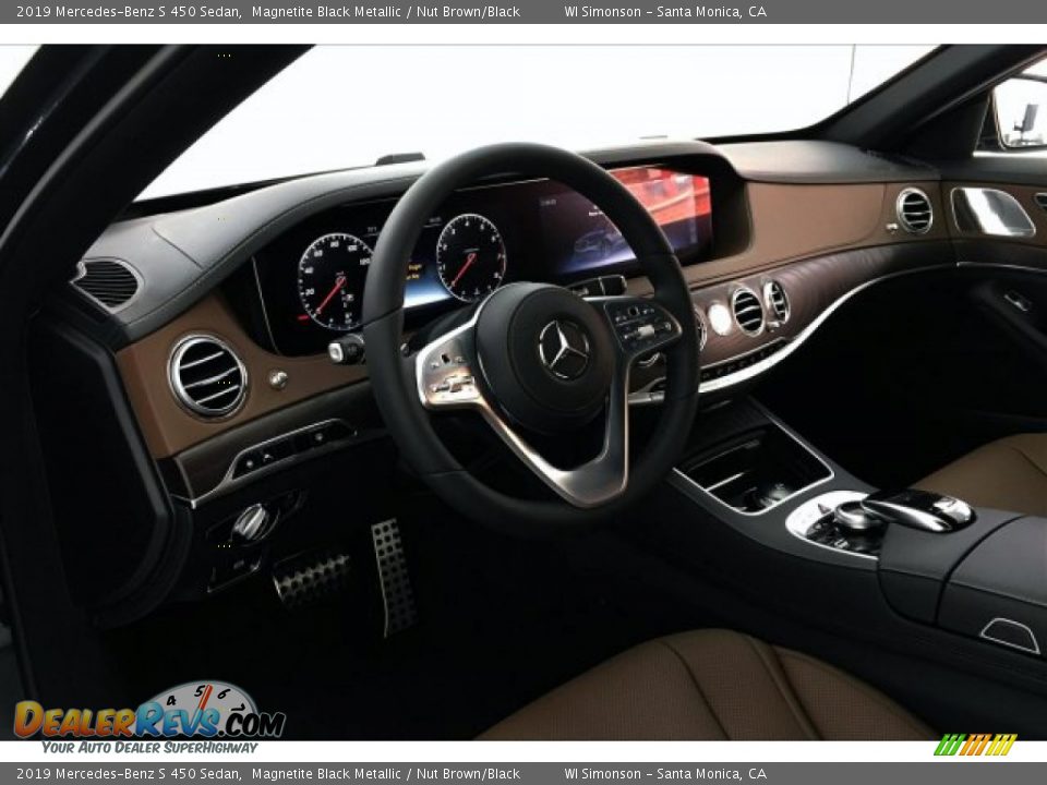 2019 Mercedes-Benz S 450 Sedan Magnetite Black Metallic / Nut Brown/Black Photo #4