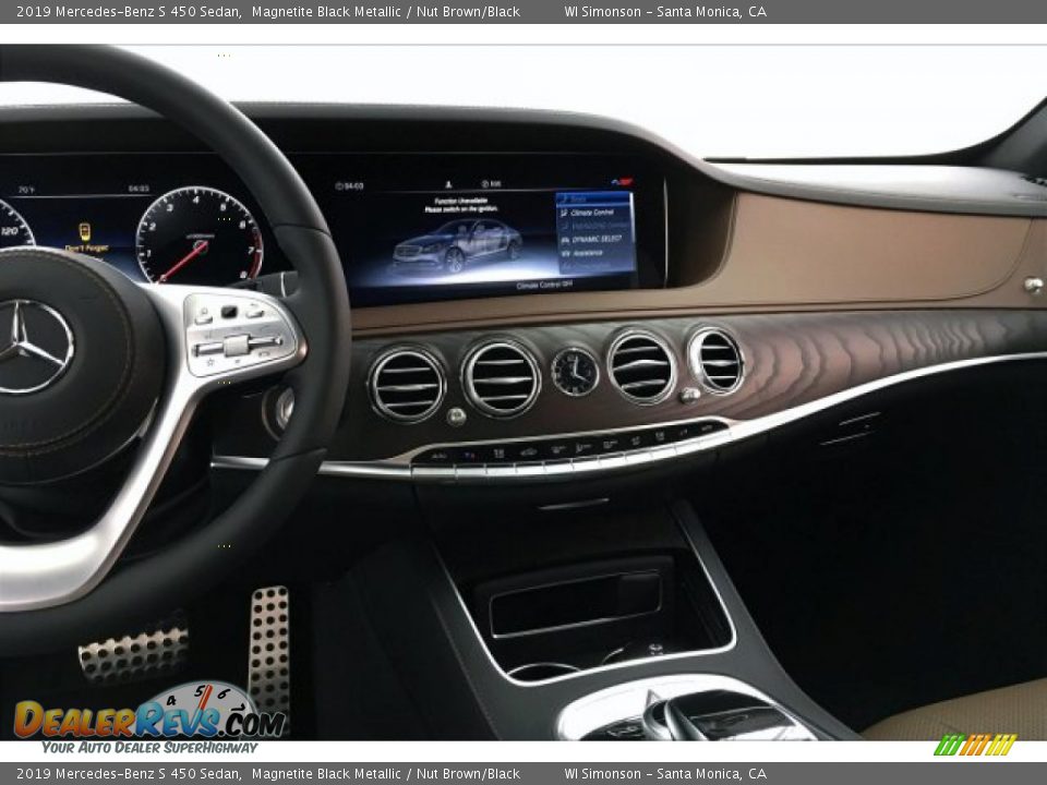 2019 Mercedes-Benz S 450 Sedan Magnetite Black Metallic / Nut Brown/Black Photo #6