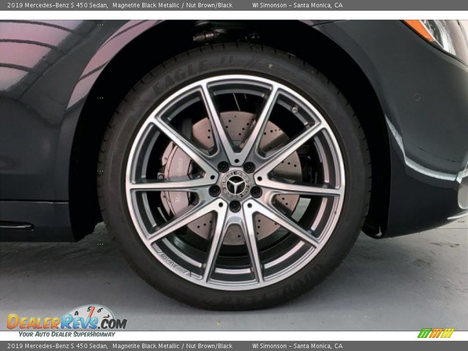 2019 Mercedes-Benz S 450 Sedan Magnetite Black Metallic / Nut Brown/Black Photo #9