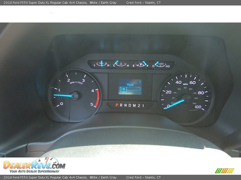 2019 Ford F550 Super Duty XL Regular Cab 4x4 Chassis White / Earth Gray Photo #12