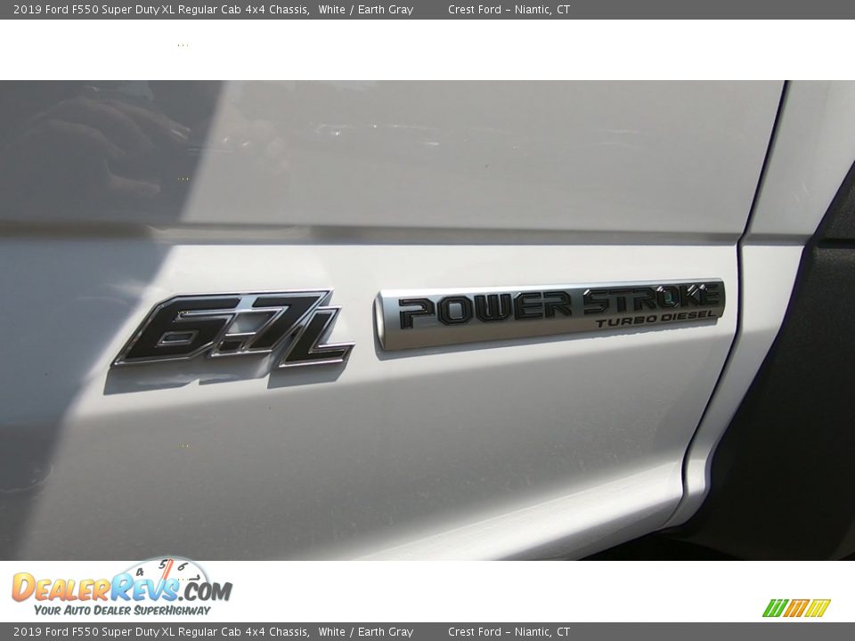 2019 Ford F550 Super Duty XL Regular Cab 4x4 Chassis White / Earth Gray Photo #22