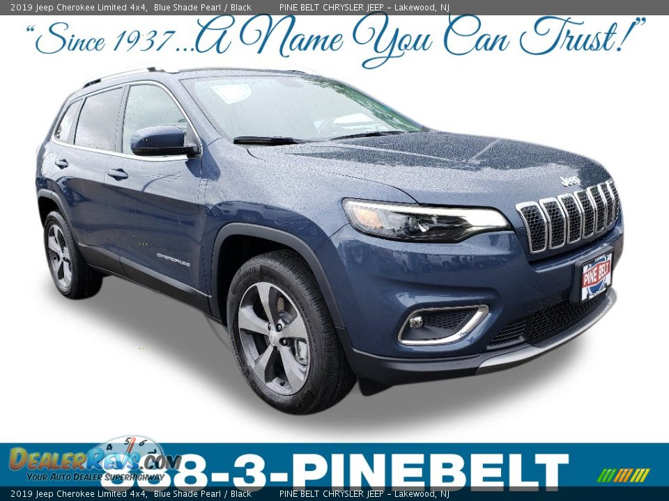 2019 Jeep Cherokee Limited 4x4 Blue Shade Pearl / Black Photo #1