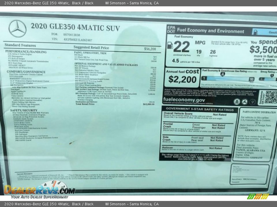 2020 Mercedes-Benz GLE 350 4Matic Black / Black Photo #10