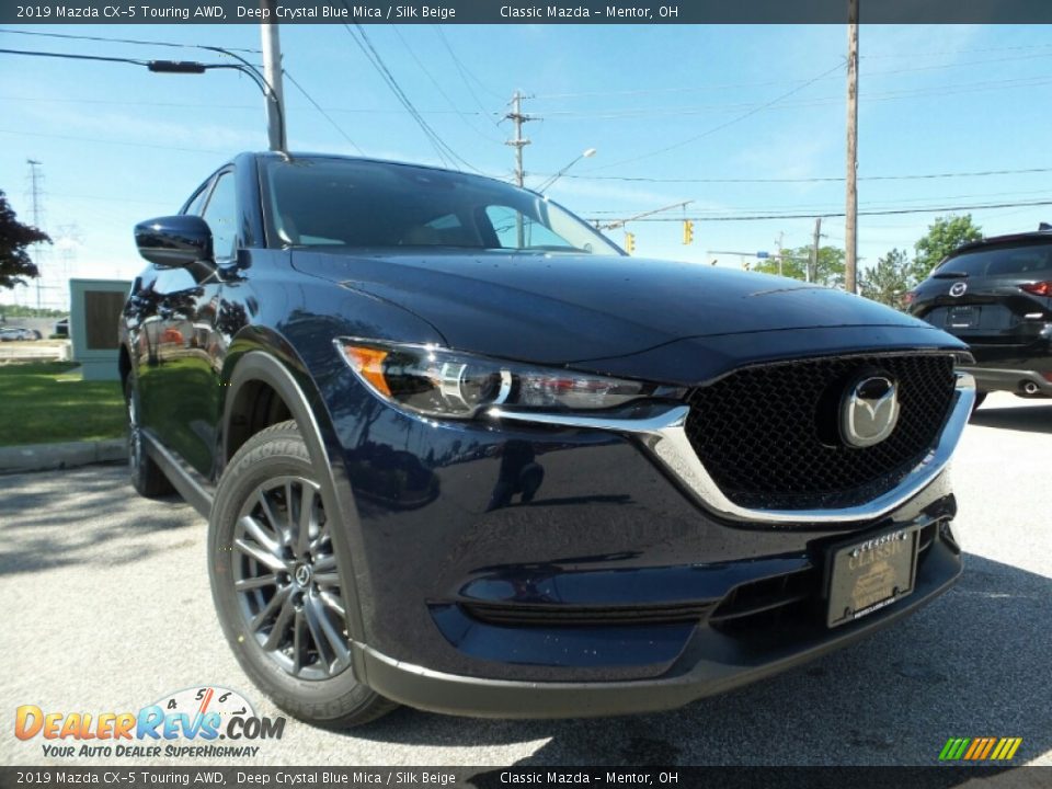 2019 Mazda CX-5 Touring AWD Deep Crystal Blue Mica / Silk Beige Photo #1