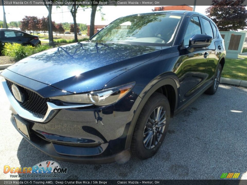 2019 Mazda CX-5 Touring AWD Deep Crystal Blue Mica / Silk Beige Photo #3