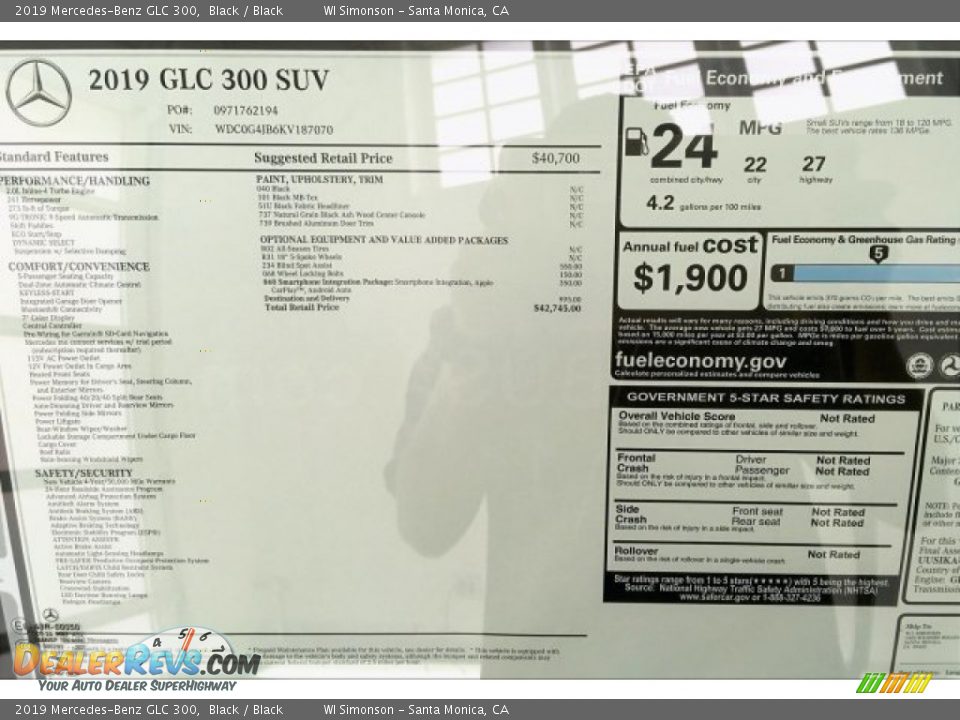 2019 Mercedes-Benz GLC 300 Black / Black Photo #10