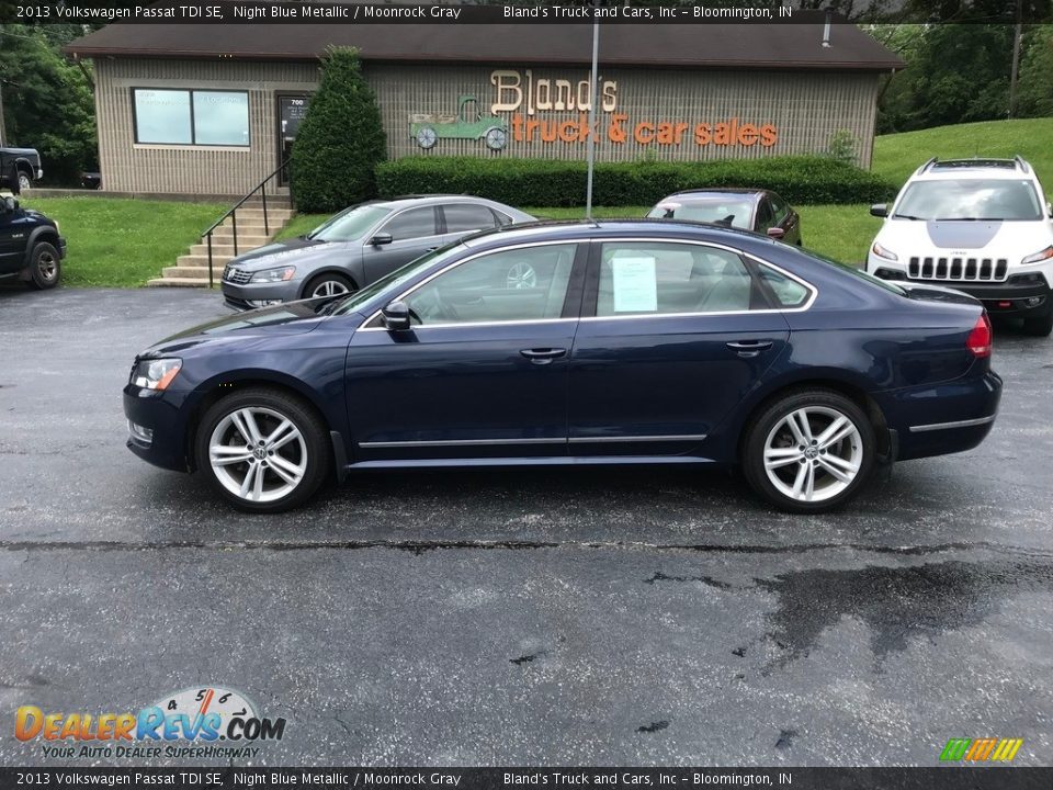 2013 Volkswagen Passat TDI SE Night Blue Metallic / Moonrock Gray Photo #1
