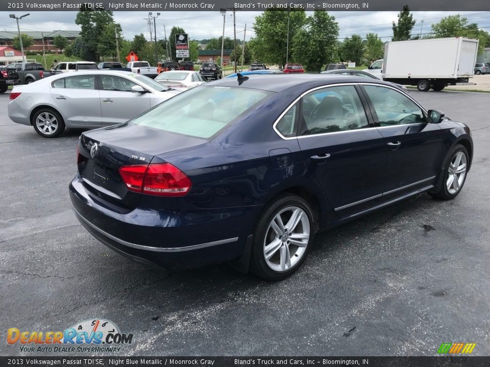 2013 Volkswagen Passat TDI SE Night Blue Metallic / Moonrock Gray Photo #6