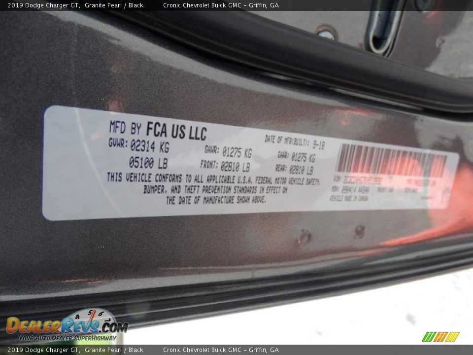 2019 Dodge Charger GT Granite Pearl / Black Photo #33