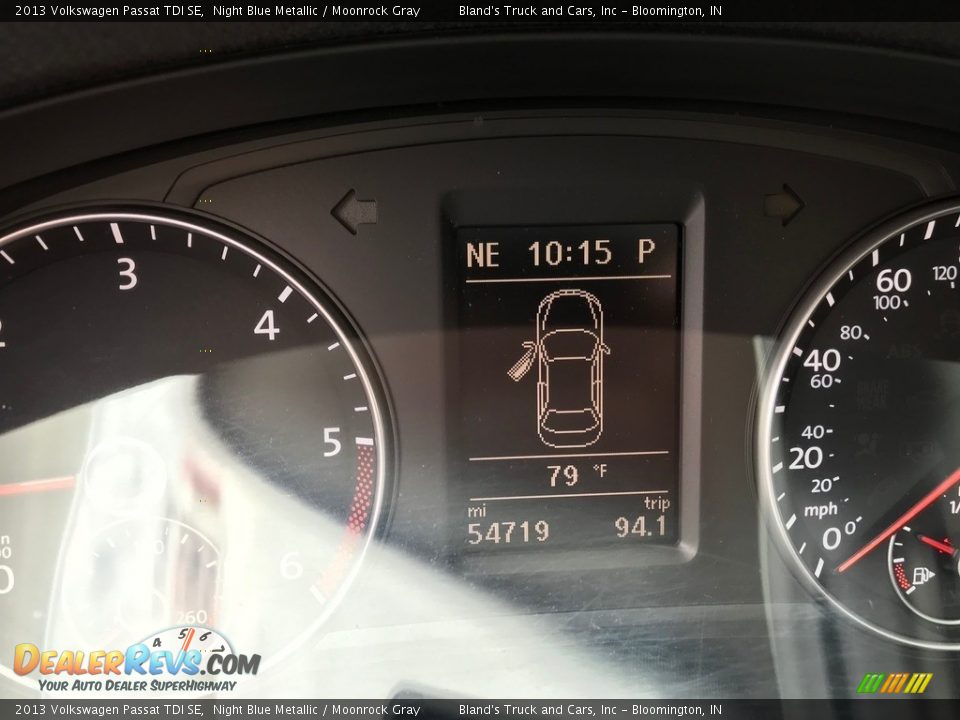 2013 Volkswagen Passat TDI SE Night Blue Metallic / Moonrock Gray Photo #14