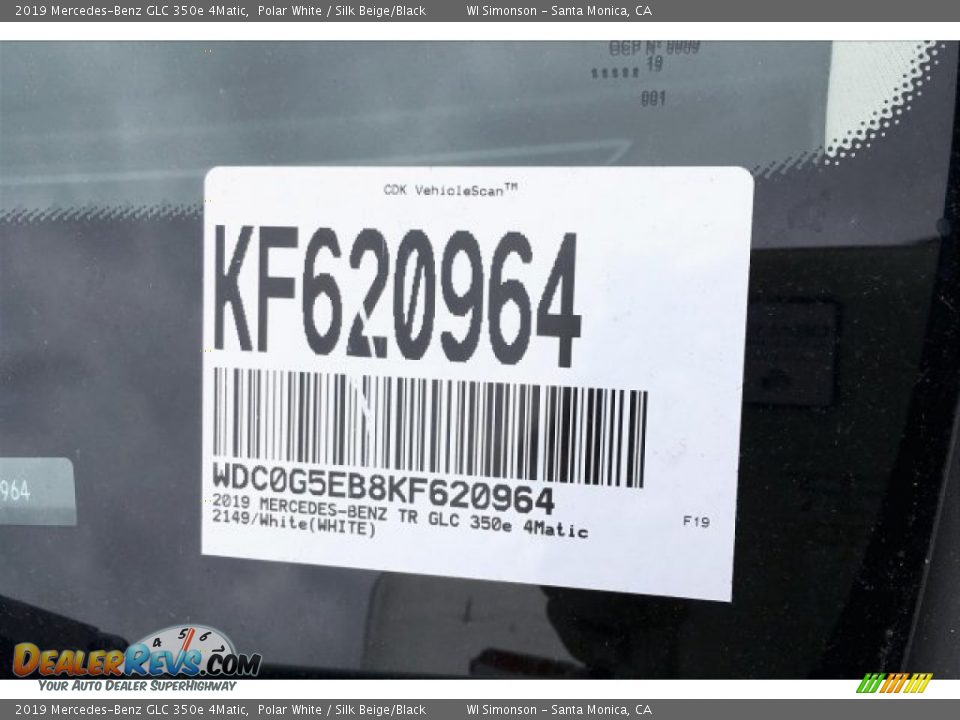 2019 Mercedes-Benz GLC 350e 4Matic Polar White / Silk Beige/Black Photo #12