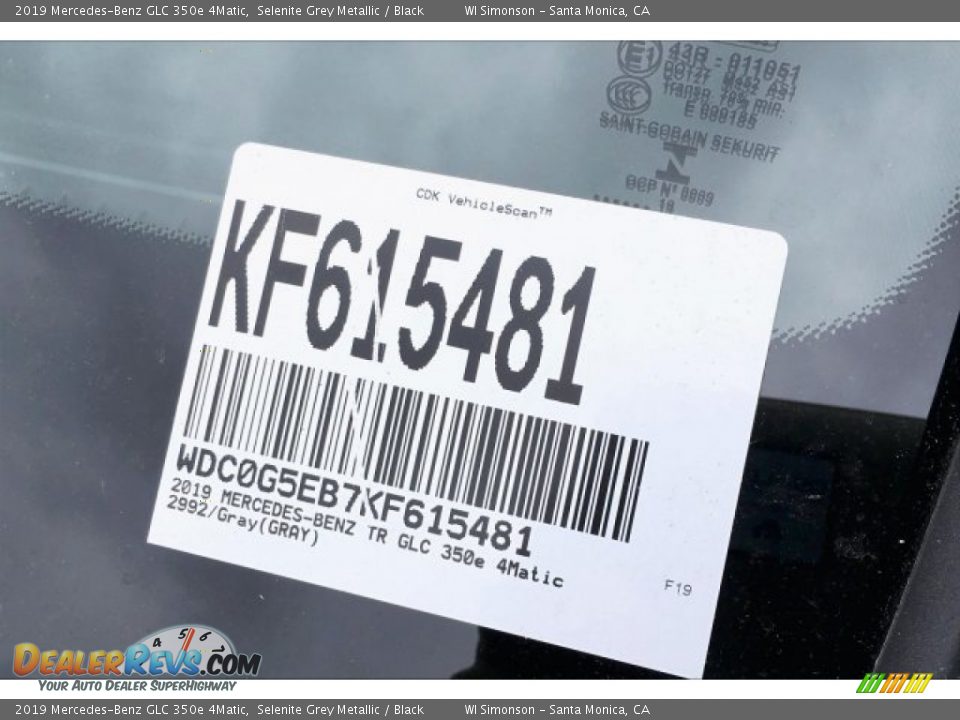 2019 Mercedes-Benz GLC 350e 4Matic Selenite Grey Metallic / Black Photo #12