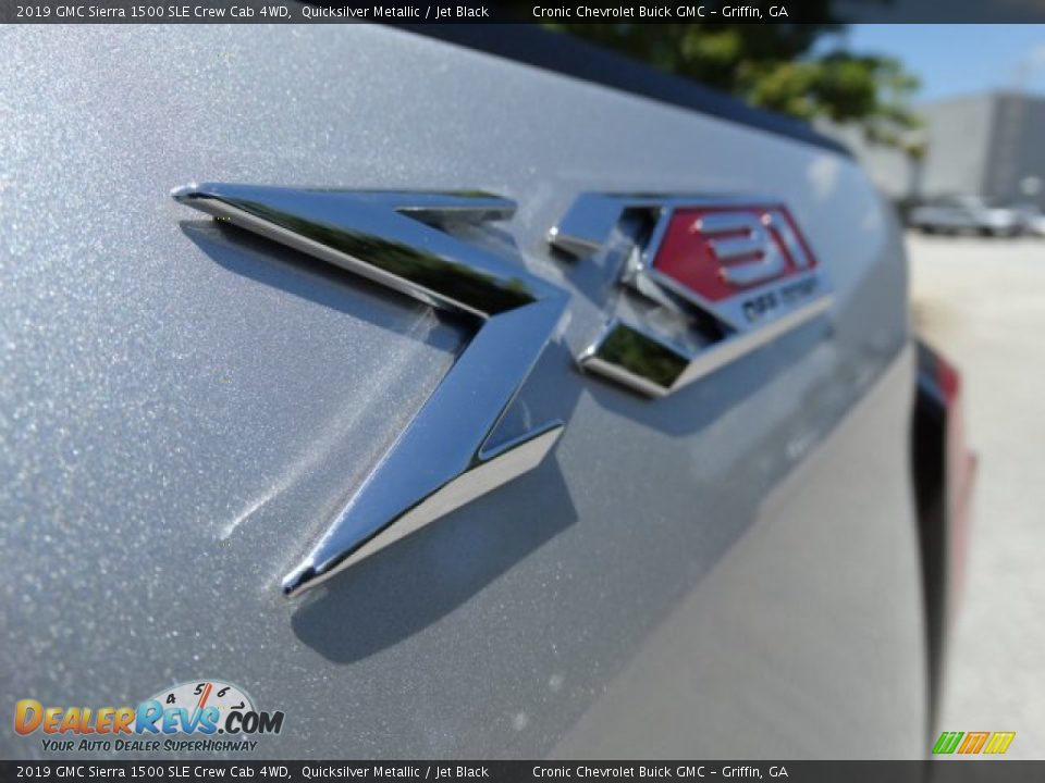 2019 GMC Sierra 1500 SLE Crew Cab 4WD Quicksilver Metallic / Jet Black Photo #12