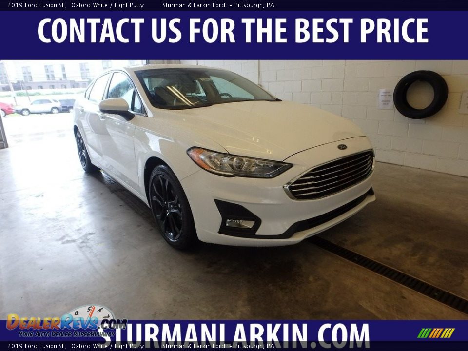 2019 Ford Fusion SE Oxford White / Light Putty Photo #1