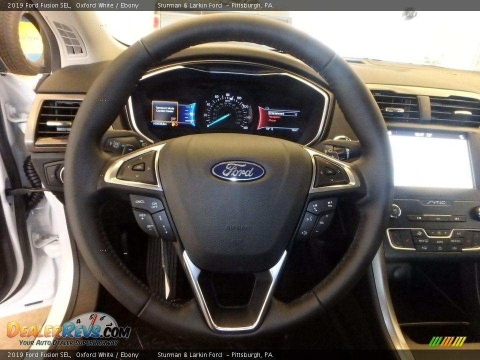 2019 Ford Fusion SEL Oxford White / Ebony Photo #14