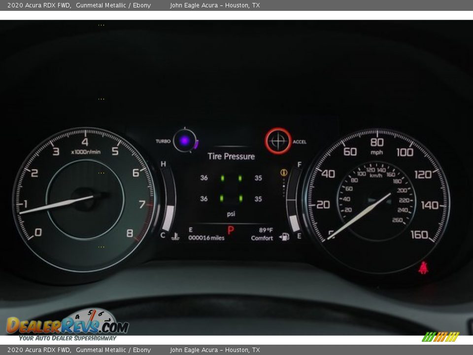 2020 Acura RDX FWD Gunmetal Metallic / Ebony Photo #33