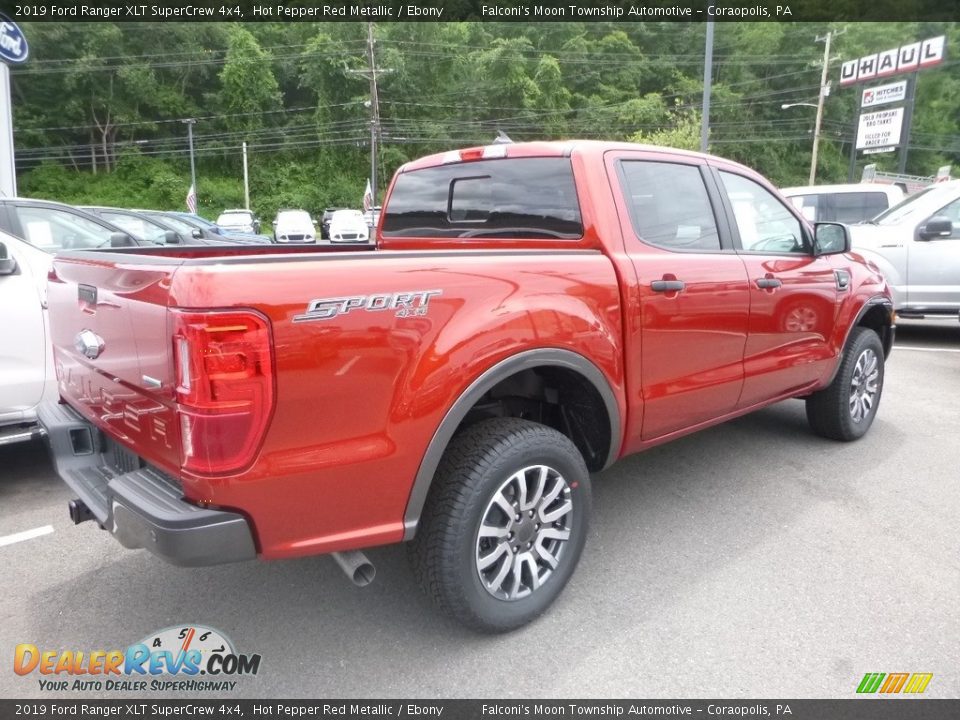 2019 Ford Ranger XLT SuperCrew 4x4 Hot Pepper Red Metallic / Ebony Photo #2