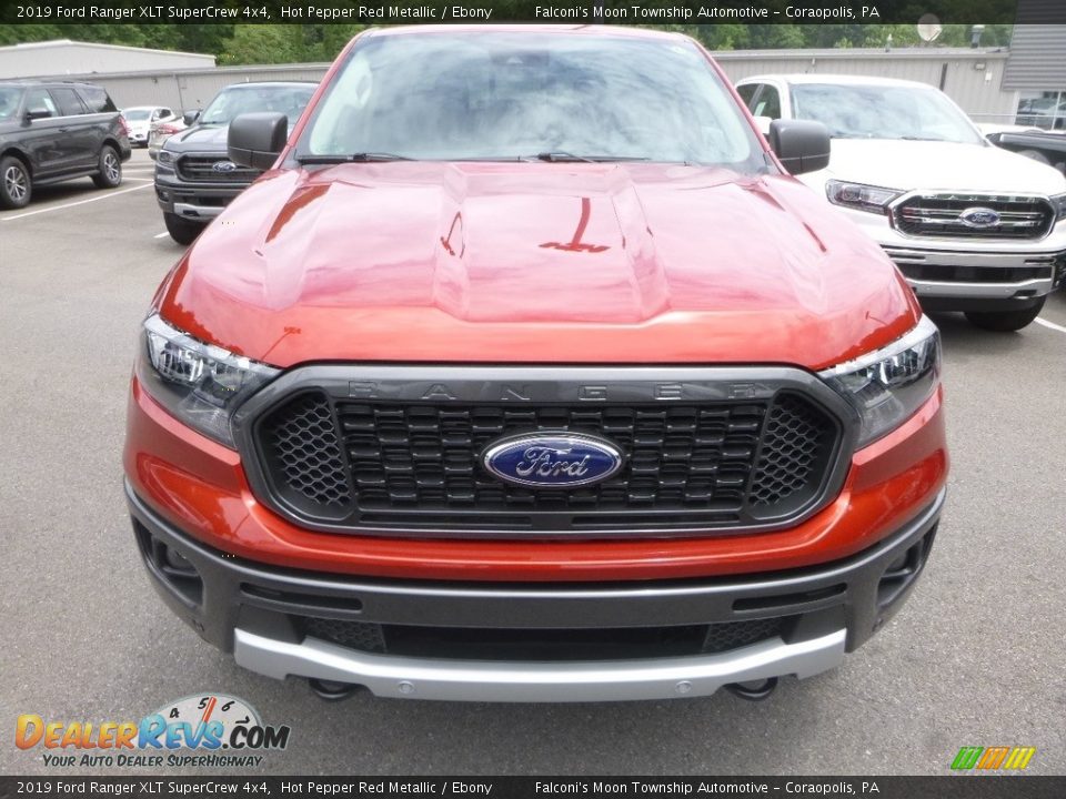 2019 Ford Ranger XLT SuperCrew 4x4 Hot Pepper Red Metallic / Ebony Photo #4