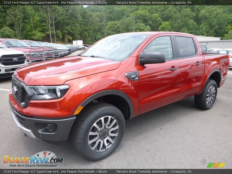 2019 Ford Ranger XLT SuperCrew 4x4 Hot Pepper Red Metallic / Ebony Photo #5