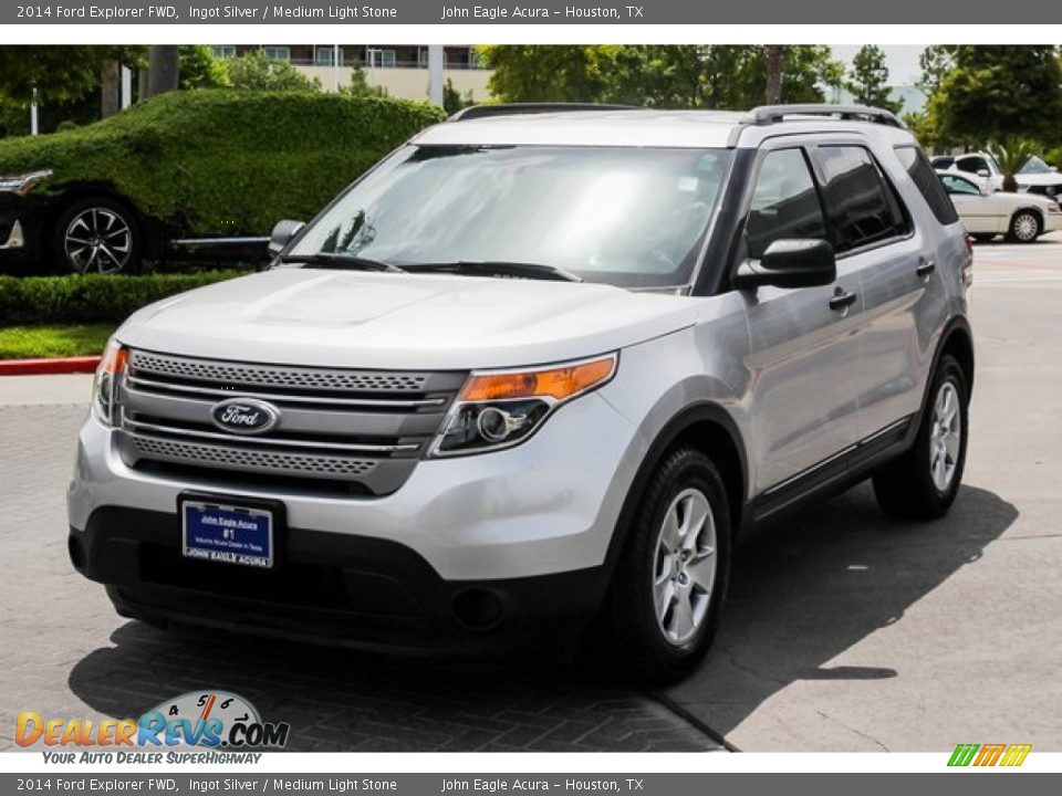 2014 Ford Explorer FWD Ingot Silver / Medium Light Stone Photo #3