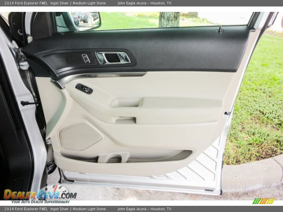 2014 Ford Explorer FWD Ingot Silver / Medium Light Stone Photo #25