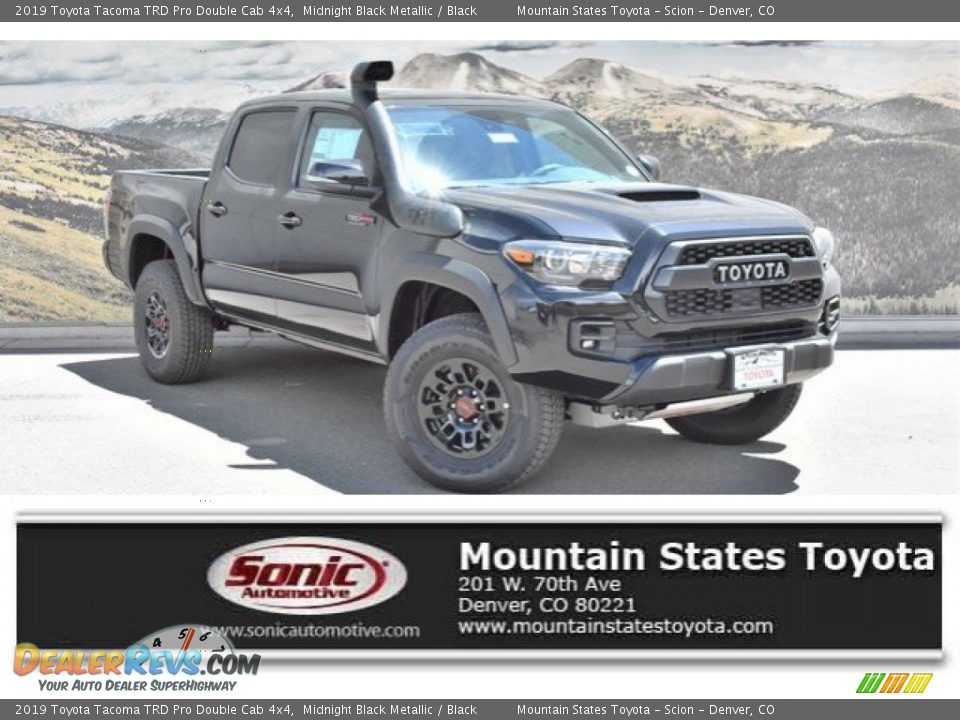 2019 Toyota Tacoma TRD Pro Double Cab 4x4 Midnight Black Metallic / Black Photo #1